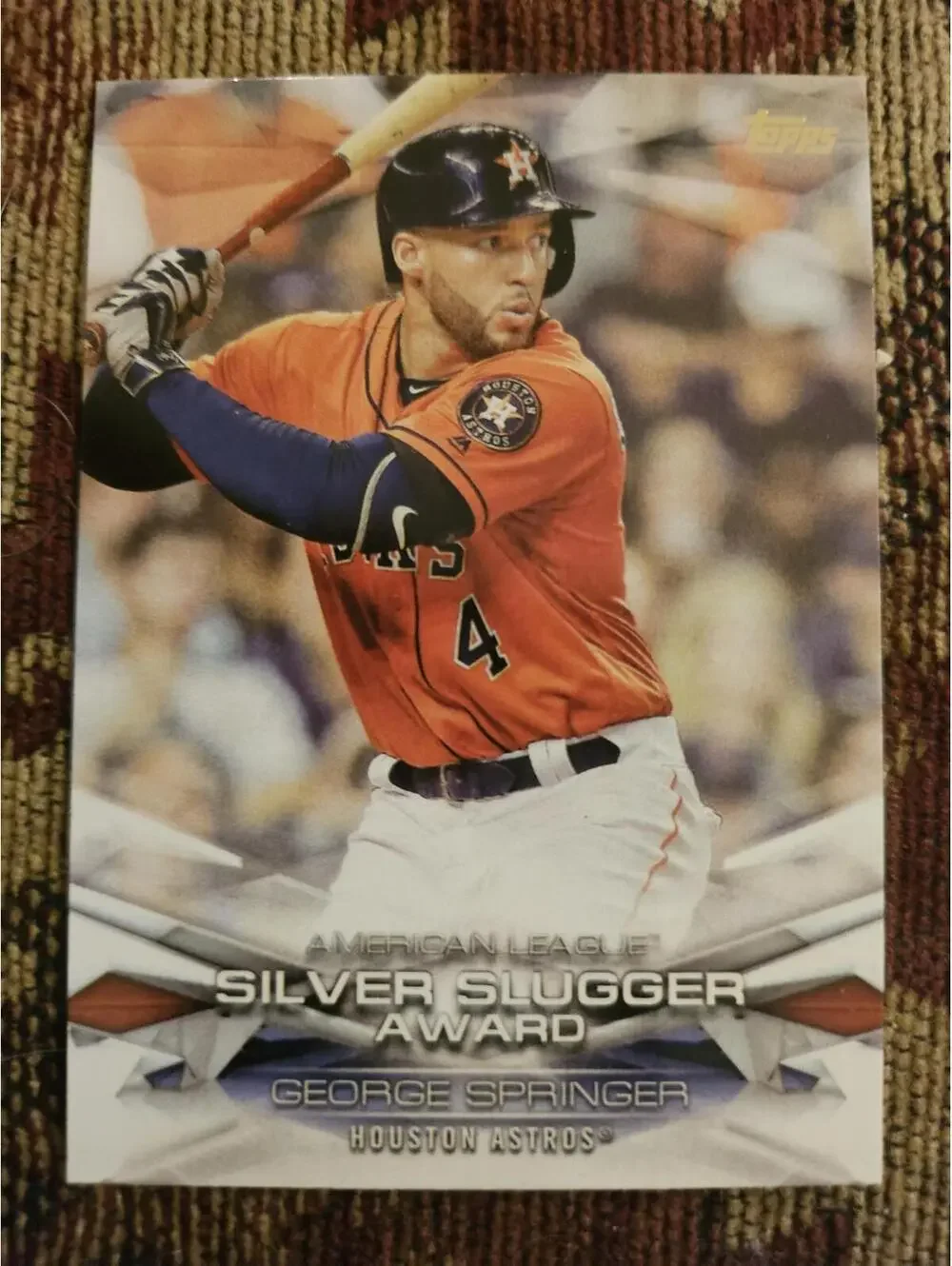 George Springer- 2018 Topps award winners - Silver Slugger  #MLBA-40 -RAW Mint